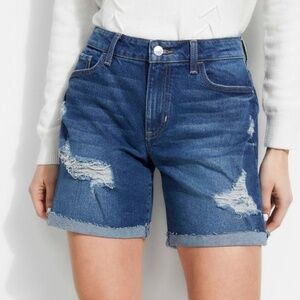 NEW GUESS Women's Distressed Denim Biker Shorts
